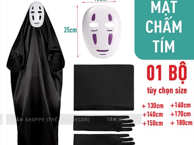 Bộ đồ hóa trang Vô diện trẻ em - người lớn (Áo + mặt nạ + găng tay) BOHOATRANG-12