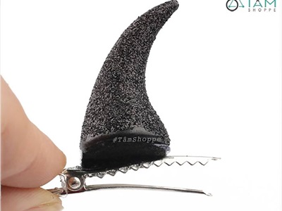 Set 02 kẹp tóc sừng quỷ cute [Nhiều màu - Dễ thương] KEPTOC-HLW-01