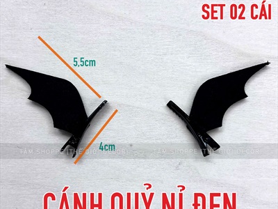 Set 02 kẹp tóc sừng quỷ cute [Nhiều màu - Dễ thương] KEPTOC-HLW-01