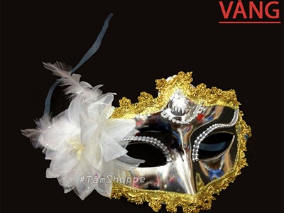 Mặt nạ nửa mặt bông to vỏ sò [Nửa mặt trên - nhiều màu] MATNA-113