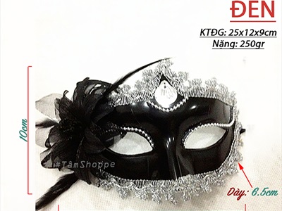 Mặt nạ nửa mặt bông to vỏ sò [Nửa mặt trên - nhiều màu] MATNA-113