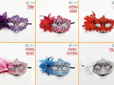 Mặt nạ nửa mặt bông to lót ren [Nửa mặt trên - Nhiều màu] MATNA-109