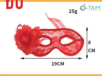 Mặt nạ nửa mặt bông to ren xuyên thấu [Nửa mặt trên - 3 màu] MATNA-111