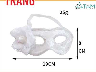 Mặt nạ nửa mặt bông to ren xuyên thấu [Nửa mặt trên - 3 màu] MATNA-111
