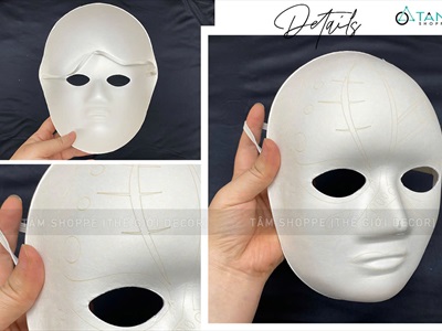 Mặt nạ giấy trắng tự tô màu full mặt cơ bản [Full mặt - DIY] MATNA-123
