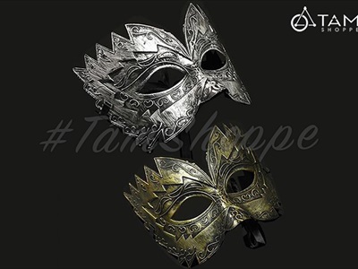 Mặt nạ nửa mặt viền răng cưa Vintage [Nửa mặt trên - Cổ điển] MATNA-131