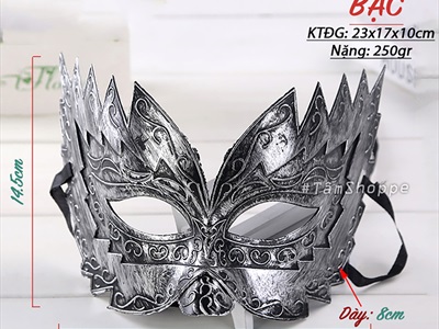 Mặt nạ nửa mặt viền răng cưa Vintage [Nửa mặt trên - Cổ điển] MATNA-131