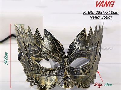 Mặt nạ nửa mặt viền răng cưa Vintage [Nửa mặt trên - Cổ điển] MATNA-131