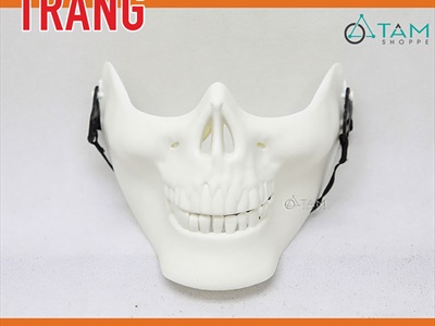 Mặt nạ nửa mặt đầu lâu nhựa Vintage [Nửa mặt dưới - nhiều màu] MATNA-115