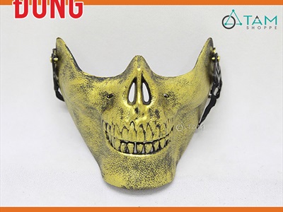Mặt nạ nửa mặt đầu lâu nhựa Vintage [Nửa mặt dưới - nhiều màu] MATNA-115