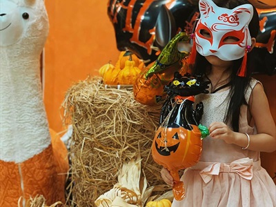 Mặt nạ nửa mặt mèo Nhật tua rua đỏ [Nửa mặt trên - Ngẫu nhiên kiểu] MATNA-132