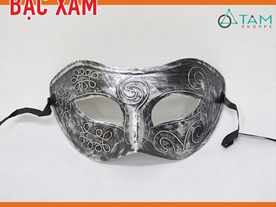 Mặt nạ nửa mặt hoạ tiết móc tai bầu [Nửa mặt trên - nhiều màu] MATNA-118