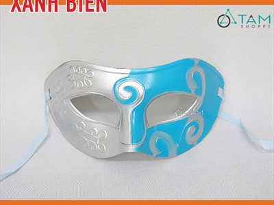 Mặt nạ nửa mặt hoạ tiết móc tai bầu [Nửa mặt trên - nhiều màu] MATNA-118