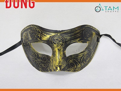 Mặt nạ nửa mặt hoạ tiết móc tai bầu [Nửa mặt trên - nhiều màu] MATNA-118