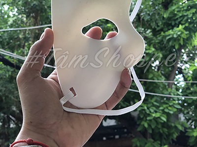 Mặt nạ lệch nửa mặt trắng The Phantom [Nửa mặt lệch phải - Nhựa] MATNA-130
