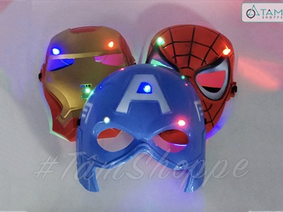 Mặt nạ siêu anh hùng nhựa cho bé [Nhiều kiểu - Led/ không led] MATNA-125