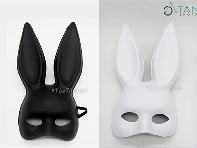 Mặt nạ thỏ Bunny tai dài hoá trang sexy [Nửa mặt trên - 2 màu] MATNA-129