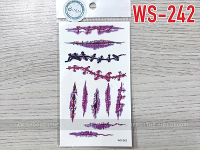 Miếng dán hình xăm giả sẹo, hoạ tiết hoá trang [Nhiều kiểu - Dễ dán] HINHXAM-01