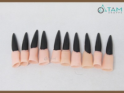 Set 10 móng tay nhọn hoá trang yêu tinh, ma quỷ [Kiểu dán/ chụp - Đủ màu] MONGTAY-01
