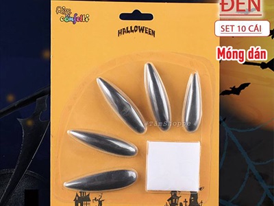 Set 10 móng tay nhọn hoá trang yêu tinh, ma quỷ [Kiểu dán/ chụp - Đủ màu] MONGTAY-01