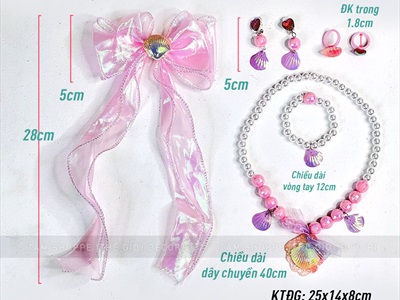 Set phụ kiện hoá trang nàng tiên cá cho bé [Nhiều món - dưới 6 tuổi] SPKHT-HLW-02
