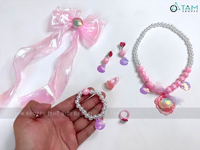 Set phụ kiện hoá trang nàng tiên cá cho bé [Nhiều món - dưới 6 tuổi] SPKHT-HLW-02