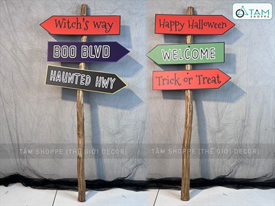 Bảng mũi tên chỉ đường Halloween Formex 5ly nhiều kiểu CHIDUONG-HLW-01