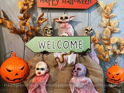 Bảng mũi tên chỉ đường Halloween Formex 5ly nhiều kiểu CHIDUONG-HLW-01