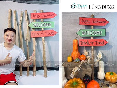 Bảng mũi tên chỉ đường Halloween Formex 5ly nhiều kiểu CHIDUONG-HLW-01