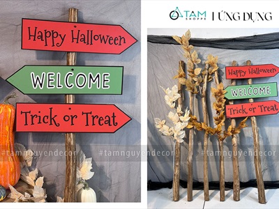 Bảng mũi tên chỉ đường Halloween Formex 5ly nhiều kiểu CHIDUONG-HLW-01