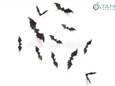 Bầy dơi dán tường 3D nhựa mỏng hiệu ứng đẹp mắt TCV-DOI-01