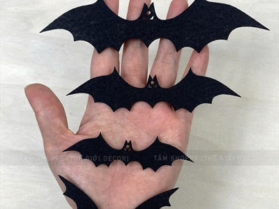 Bầy dơi nỉ đen trang trí [Dán tường/ treo - Tặng kèm dây] TCV-DOI-02