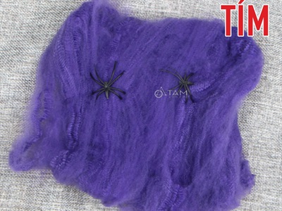 Bịch tơ nhện trang trí sợi mảnh như thật (20gr tơ + 2 nhện) TONHEN-01