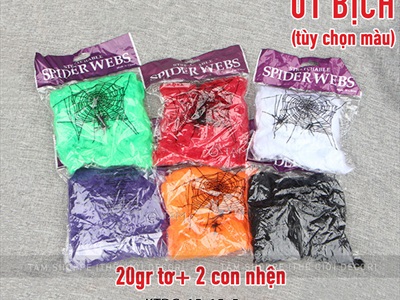Bịch tơ nhện trang trí sợi mảnh như thật (20gr tơ + 2 nhện) TONHEN-01