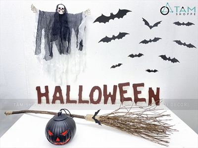 Bộ chữ HALLOWEEN gỗ kiểu nhiễu máu [Bằng gỗ - Mỏng nhẹ] CHU-GO-16