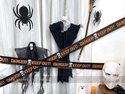 Bộ chữ HALLOWEEN gỗ tông cam chữ tròn [Bằng gỗ - Mỏng nhẹ] CHU-GO-15