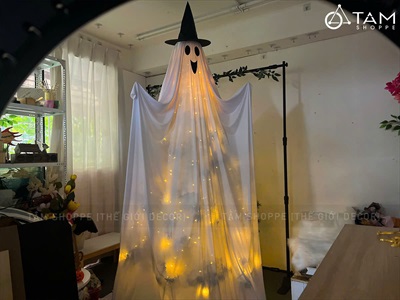 Set phụ kiện tự làm con ma vải cute bằng cây thông Noel cao 2m [Độc đáo - Dễ làm] SET-DIY-04