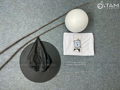 Set phụ kiện tự làm con ma vải cute bằng cây thông Noel cao 2m [Độc đáo - Dễ làm] SET-DIY-04