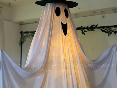 Set phụ kiện tự làm con ma vải cute bằng cây thông Noel cao 2m [Độc đáo - Dễ làm] SET-DIY-04