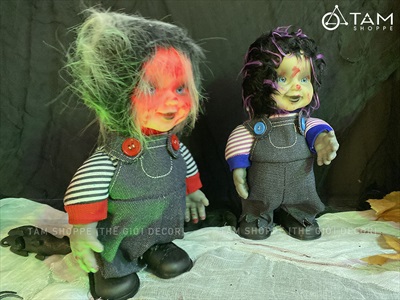 Búp bê Halloween điện tử biết đi biết nói (cảm ứng tiếng động - tặng Pin) HLW-MAQUY-06