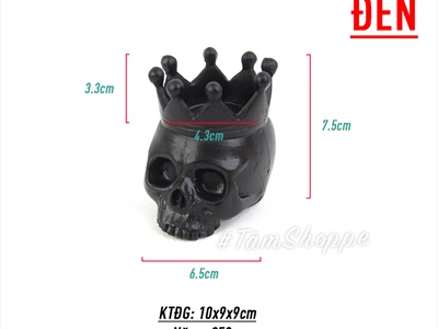 Đế nến đầu lâu vương miện tròn để bàn DENEN-02