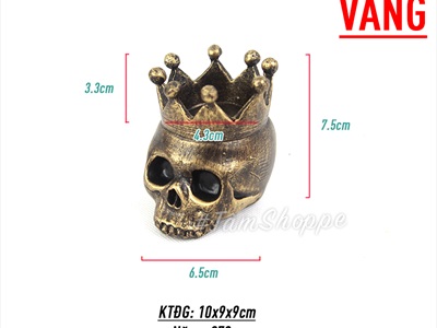 Đế nến đầu lâu vương miện tròn để bàn DENEN-02