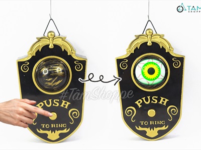 Chuông cửa điện tử mắt lồi đảo qua lại (mắt Led - phát giọng nói - tặng pin) CHUONGCUA-03