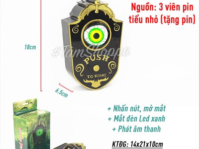 Chuông cửa điện tử mắt lồi đảo qua lại (mắt Led - phát giọng nói - tặng pin) CHUONGCUA-03
