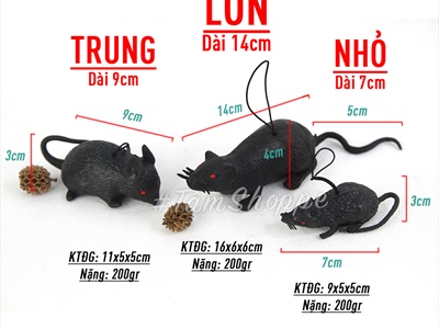 Con chuột cao su trang trí mềm như thật TCV-CHUOT-02