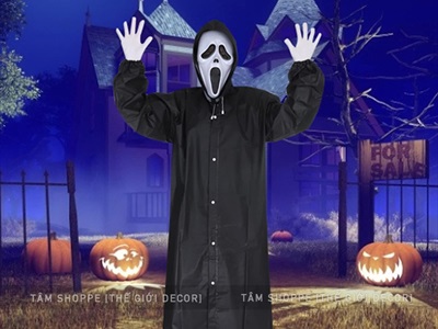 Con ma bù nhìn lái xe The Scream trắng đen 2m HLW-MAQUY-08