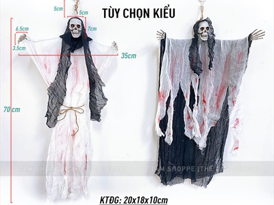 Con ma đơn giản trắng đen quyền lực [Dài 70cm - Nhiều kiểu] HLW-MAQUY-12