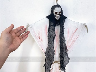 Con ma đơn giản trắng đen quyền lực [Dài 70cm - Nhiều kiểu] HLW-MAQUY-12