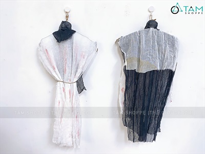 Con ma đơn giản trắng đen quyền lực [Dài 70cm - Nhiều kiểu] HLW-MAQUY-12