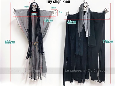 Con ma trắng đen quyền lực dài 100cm HLW-MAQUY-13